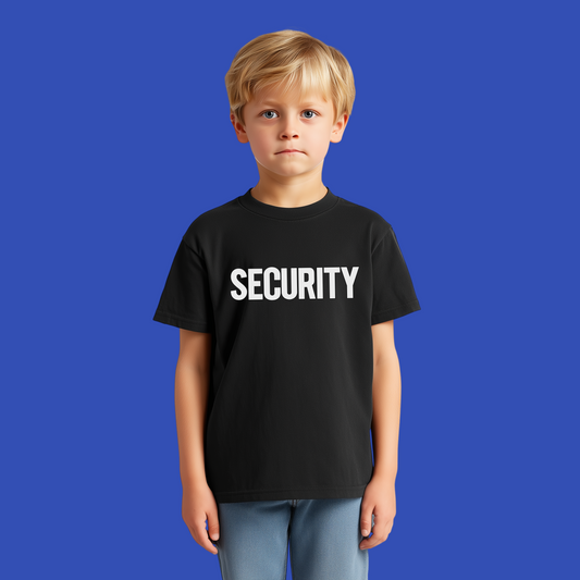 SECURITY - KIDS BLACK T-SHIRT