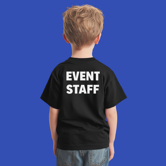 EVENT STAFF - KIDS BLACK T-SHIRT