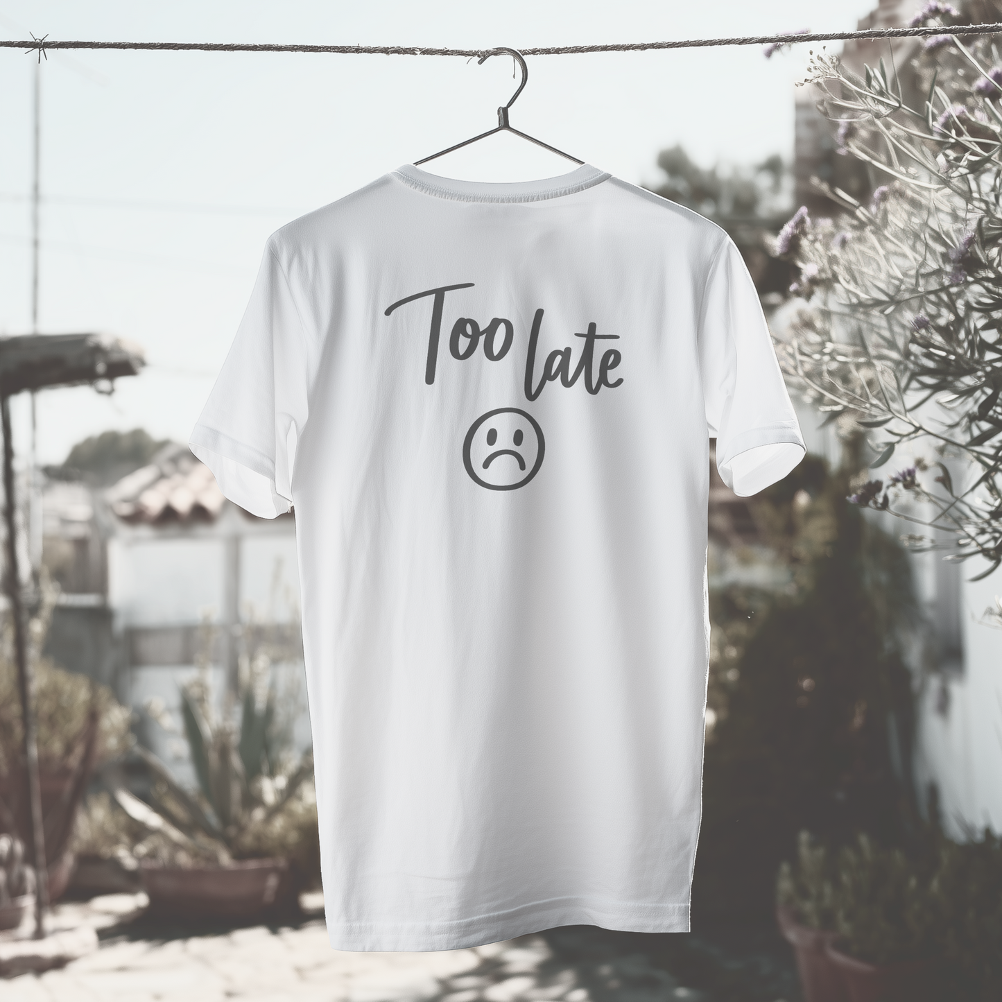 LOVE HERTZ 'TOO LATE' WHITE T-SHIRT