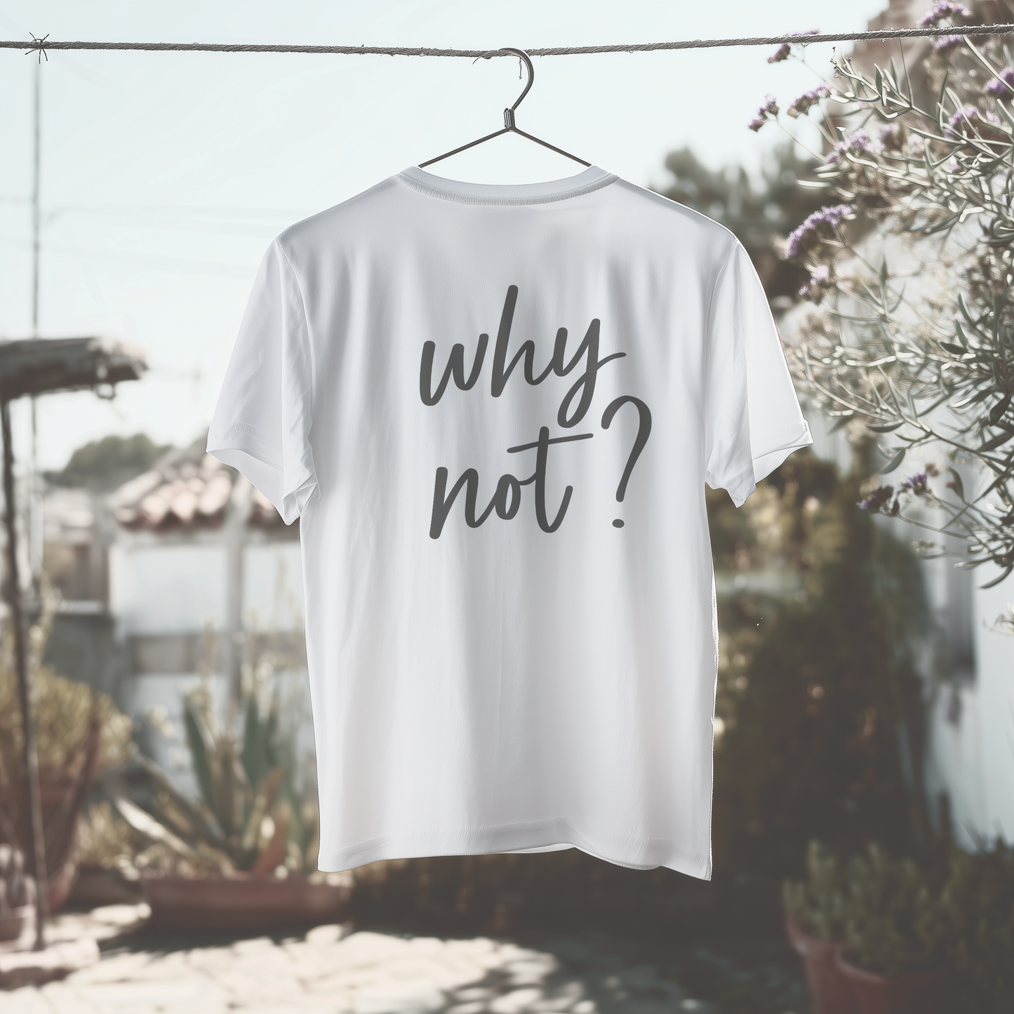 LOVE HERTZ 'WHY NOT?' WHITE T-SHIRT