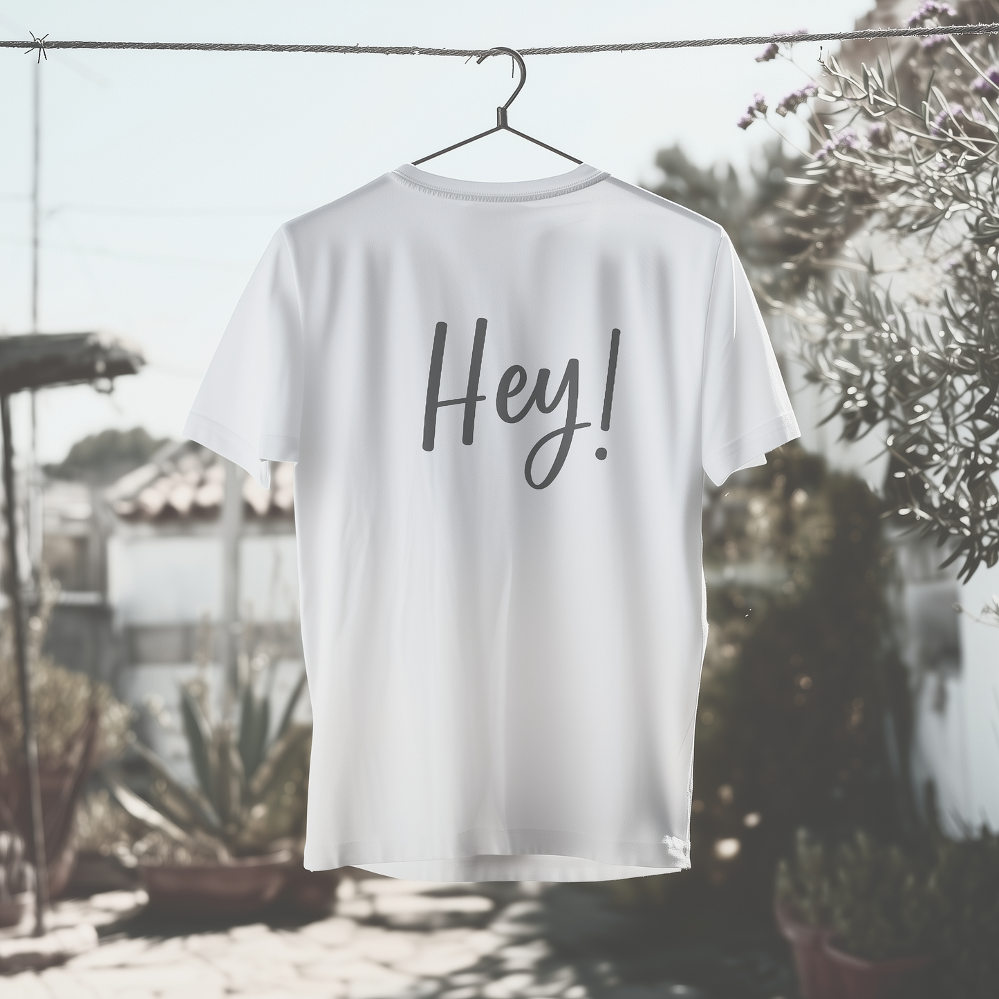 LOVE HERTZ 'HEY!' WHITE T-SHIRT