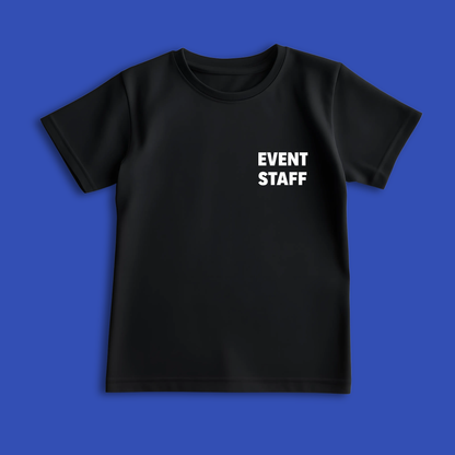 EVENT STAFF - KIDS BLACK T-SHIRT
