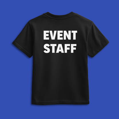 EVENT STAFF - KIDS BLACK T-SHIRT