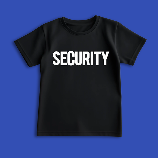SECURITY - KIDS BLACK T-SHIRT