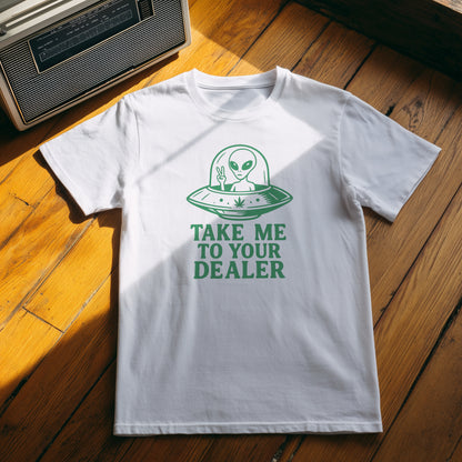 TAKE ME TO YOUR DEALER - REGULAR FIT WHITE T-SHIRT