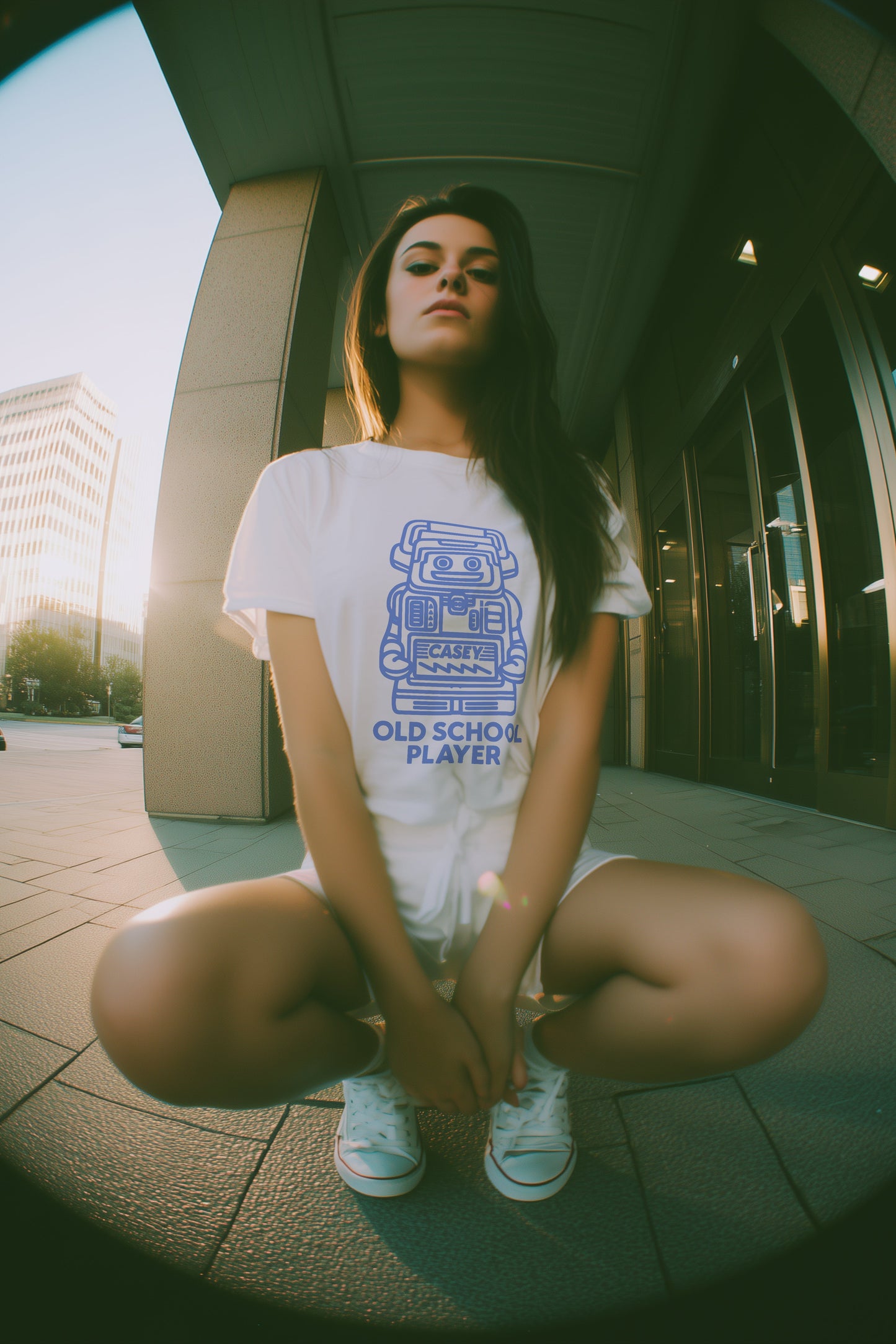 OLD SCHOOL PLAYER - REGULAR FIT WHITE T-SHIRT