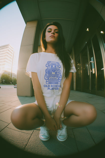 OLD SCHOOL PLAYER - REGULAR FIT WHITE T-SHIRT