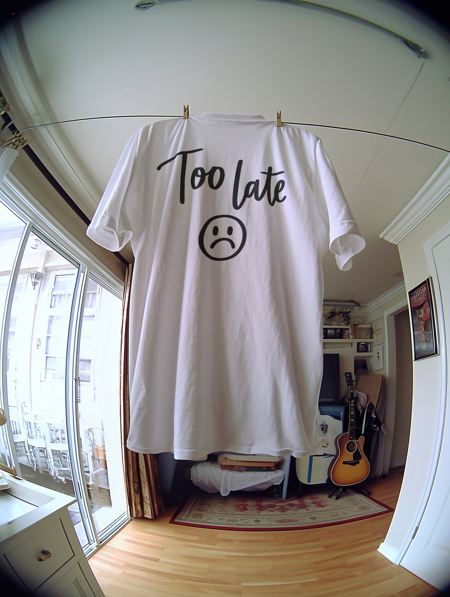 LOVE HERTZ 'TOO LATE' WHITE T-SHIRT