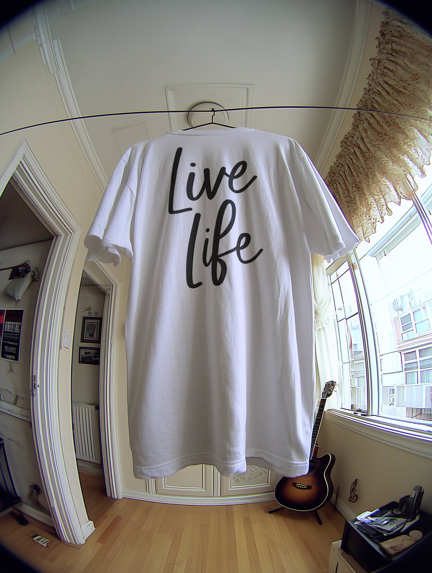 LOVE HERTZ 'LIVE LIFE' WHITE T-SHIRT