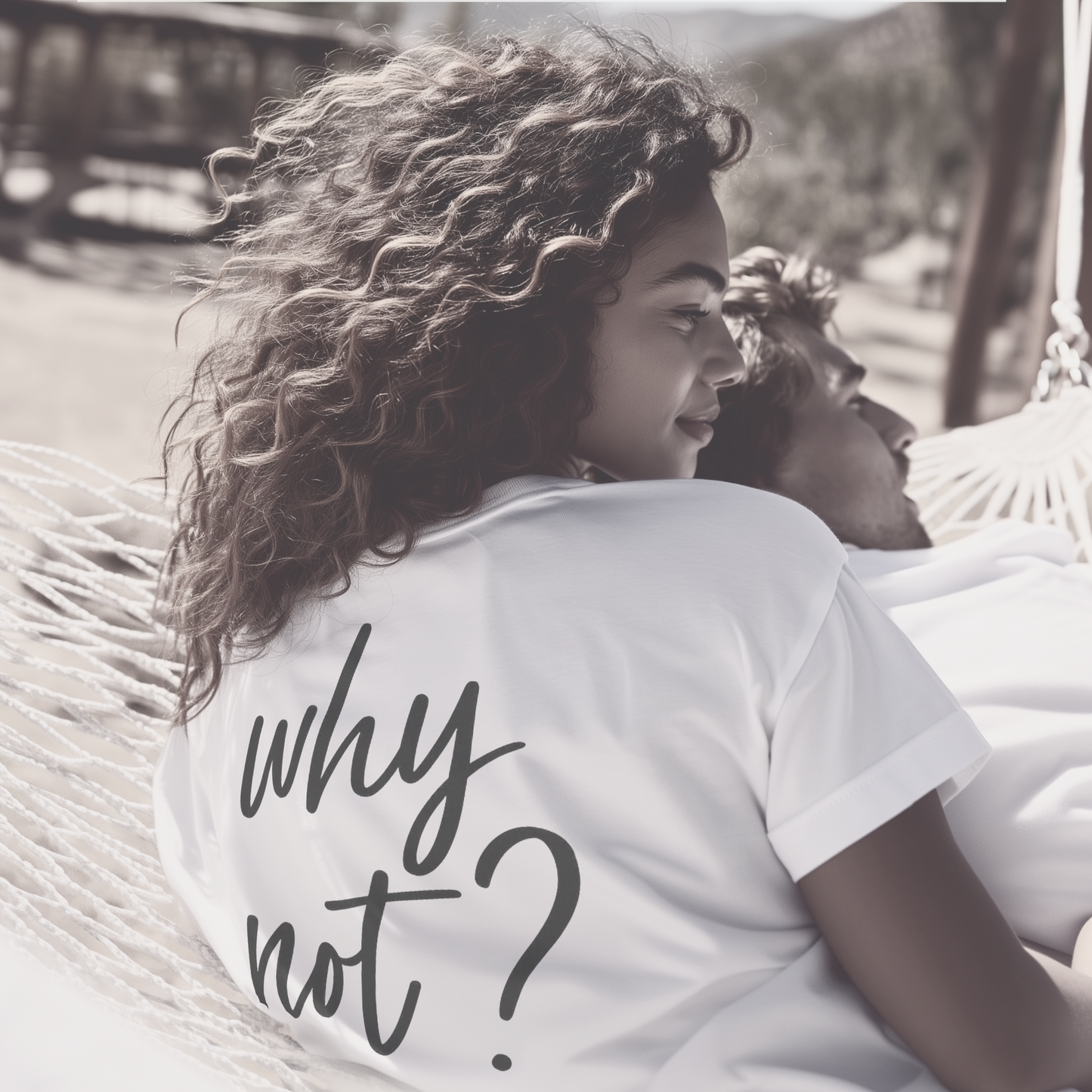 LOVE HERTZ 'WHY NOT?' WHITE T-SHIRT