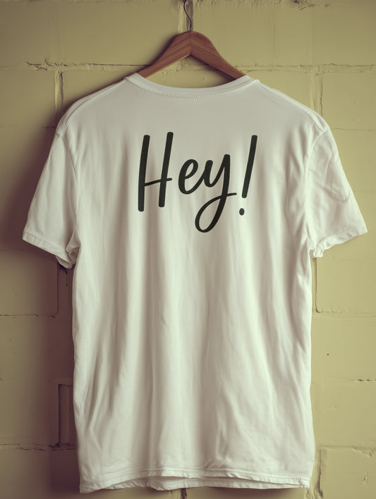 LOVE HERTZ 'HEY!' WHITE T-SHIRT