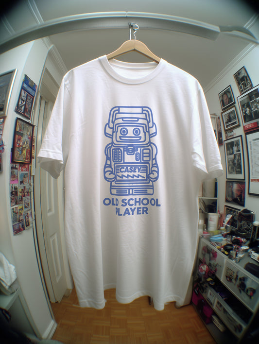 OLD SCHOOL PLAYER - REGULAR FIT WHITE T-SHIRT
