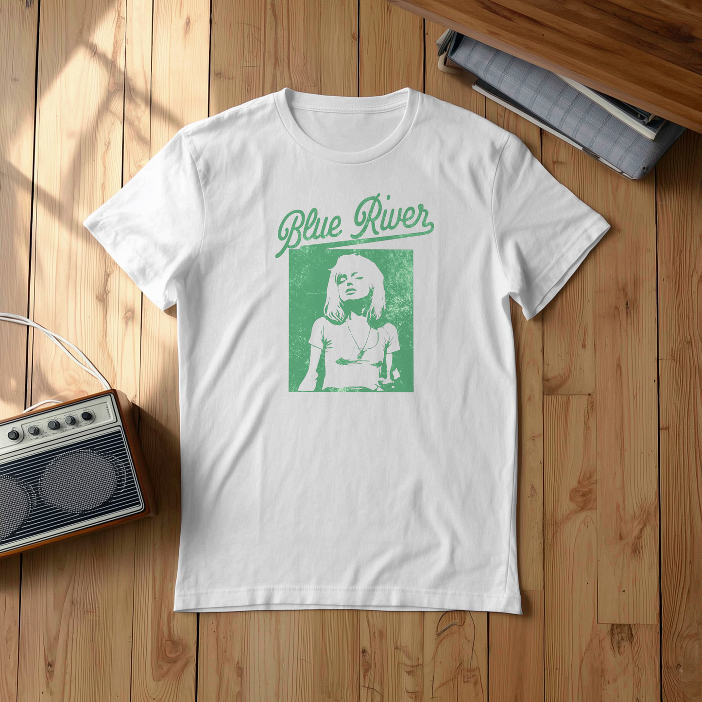 BLUE RIVER 'MORE LIGHT, LESS SHADE' WHITE T-SHIRT