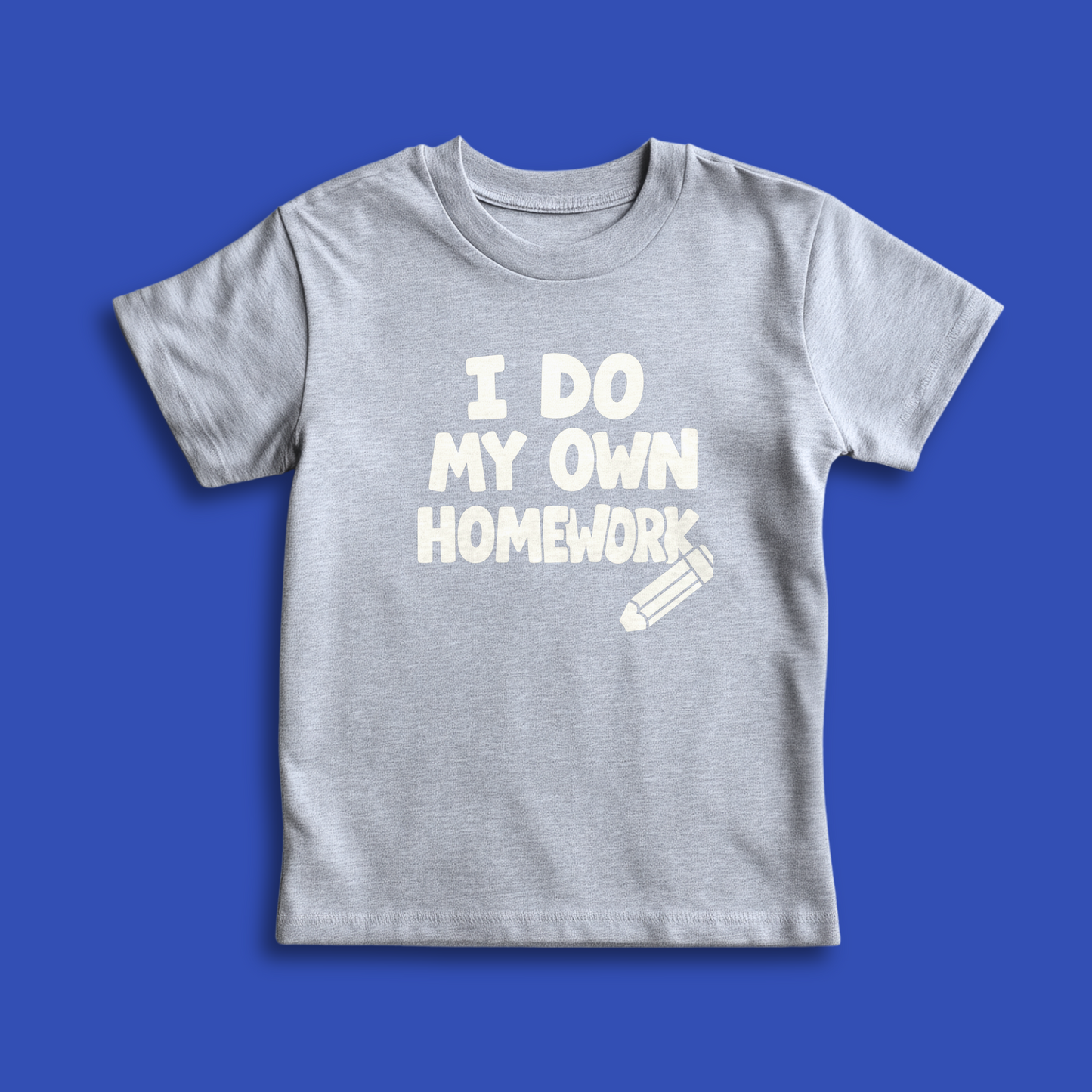 I DO MY OWN HOMEWORK - KIDS HEATHER GRAY T-SHIRT