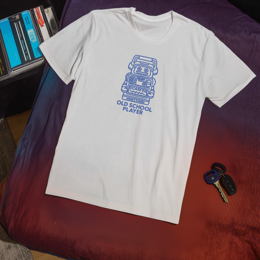 OLD SCHOOL PLAYER - REGULAR FIT WHITE T-SHIRT