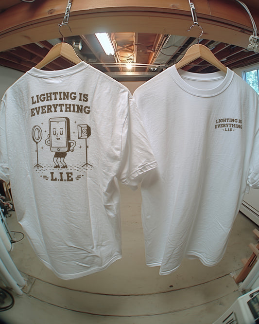 LIGHTING IS EVERYTHING - REGULAR WHITE T-SHIRT