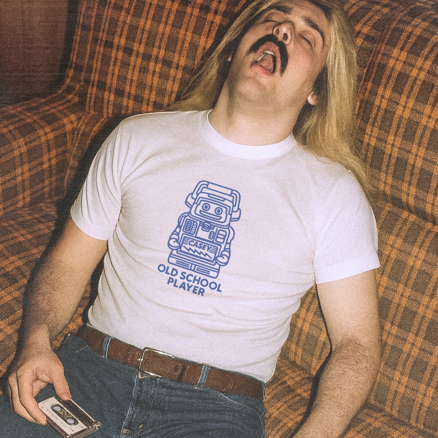 OLD SCHOOL PLAYER - REGULAR FIT WHITE T-SHIRT