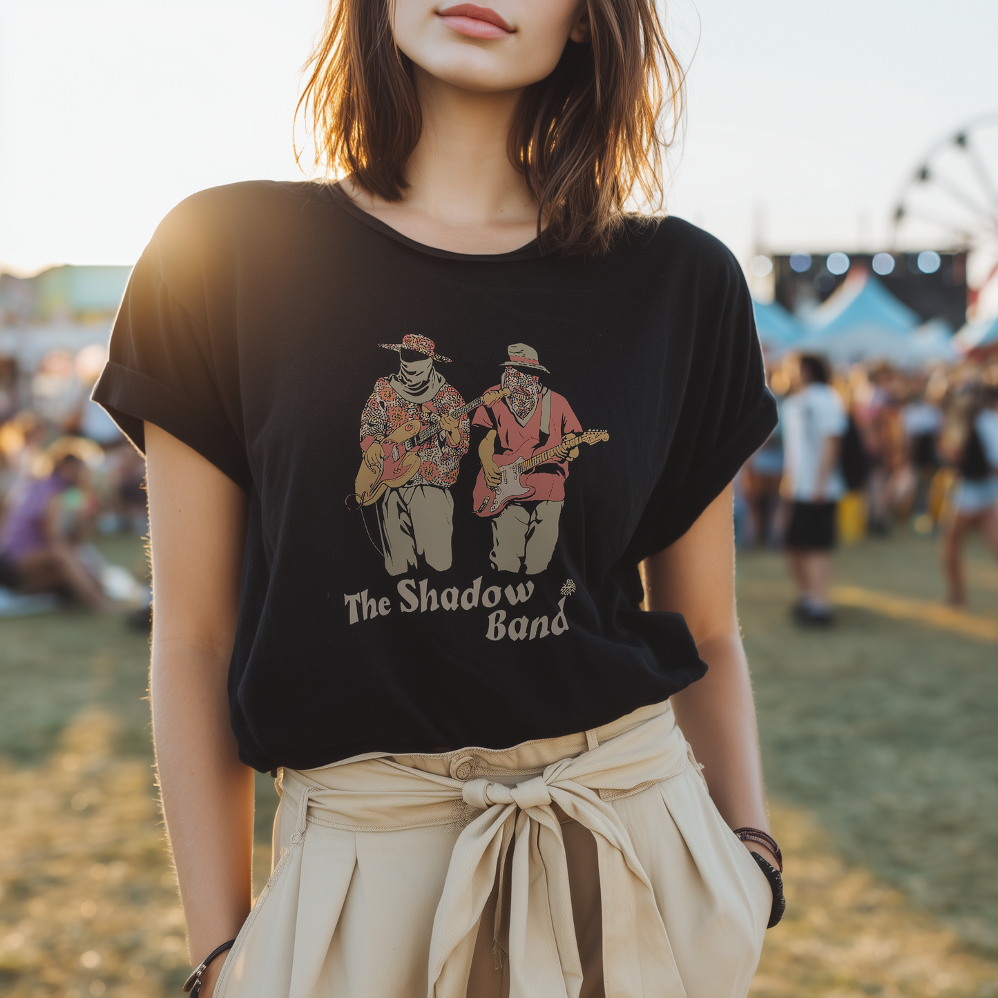 THE SHADOW BAND 'THE SHADOW BAND' BLACK T-SHIRT
